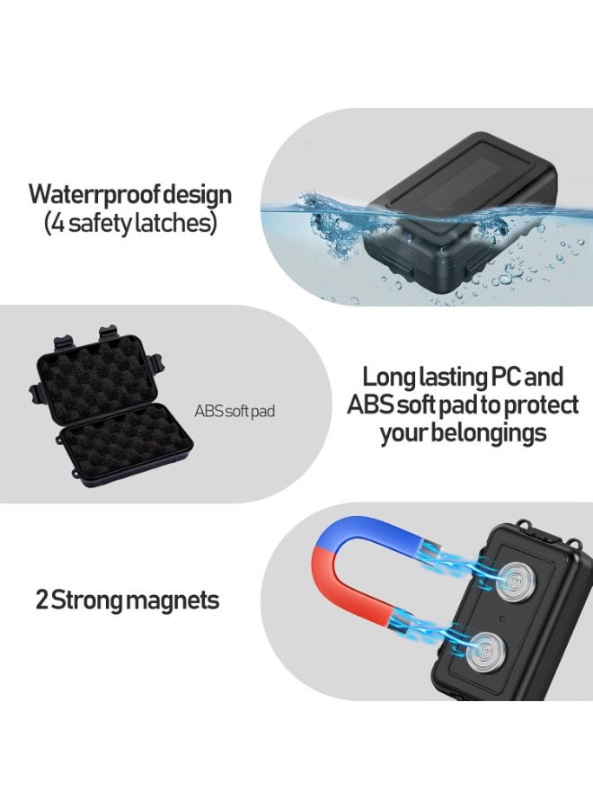 صندوق المفتاح المغناطيسي ، إخفاء مفتاح مفتاح السيارة المغناطيسي حامل المفتاح إخفاء المفتاح ، حامل المفتاح المخفي للماء حالة مفتاح السيارة للسفر في الهواء الطلق ، صندوق المفتاح المغناطيسي للسيارات تحت (2 ، أسود) - Image 5